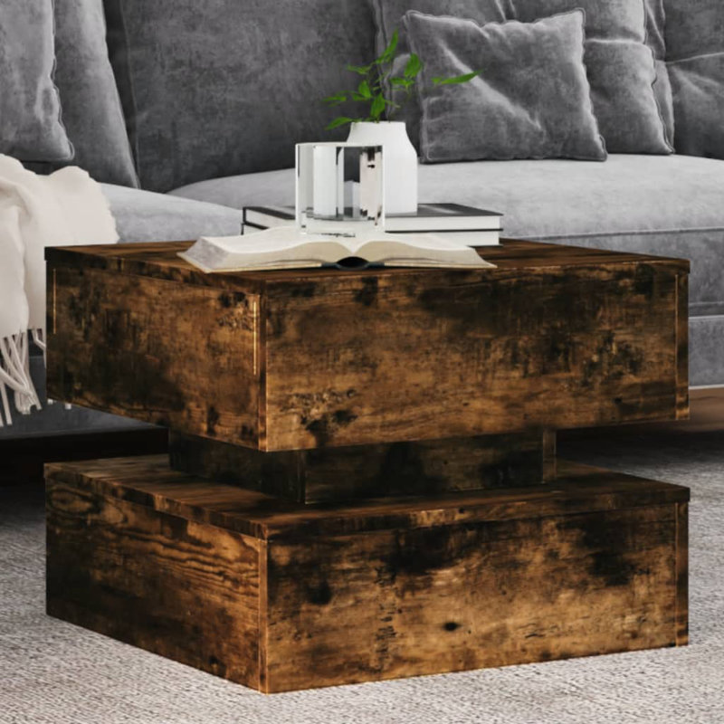 Caylen Block Coffee Table, Smoked Oak