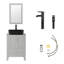 Ensemble de meuble-lavabo simple 24 "avec miroir-1339651961-1307729381