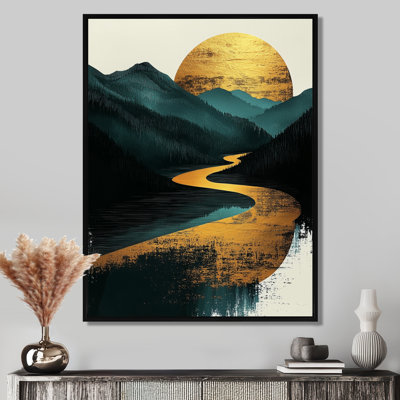 «Isanotski Sunrise On Forest And Peaks Solitude Horizon I», reproduction d'art sur toile encadrée