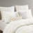 White 3 Piece Comforter - Elastic Embroidery King/ King Particular Bedding Extra
