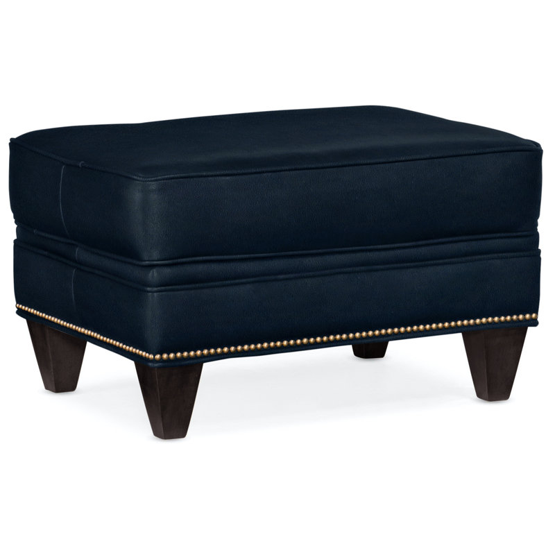 Reddish Ottoman, French Natural, Plantation, Rio Mineral Genuine Leather