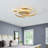 Codie 3- Light 21.3 Inches Black Led Semi Flush Mount with Remote Control-2105347341-2017203055