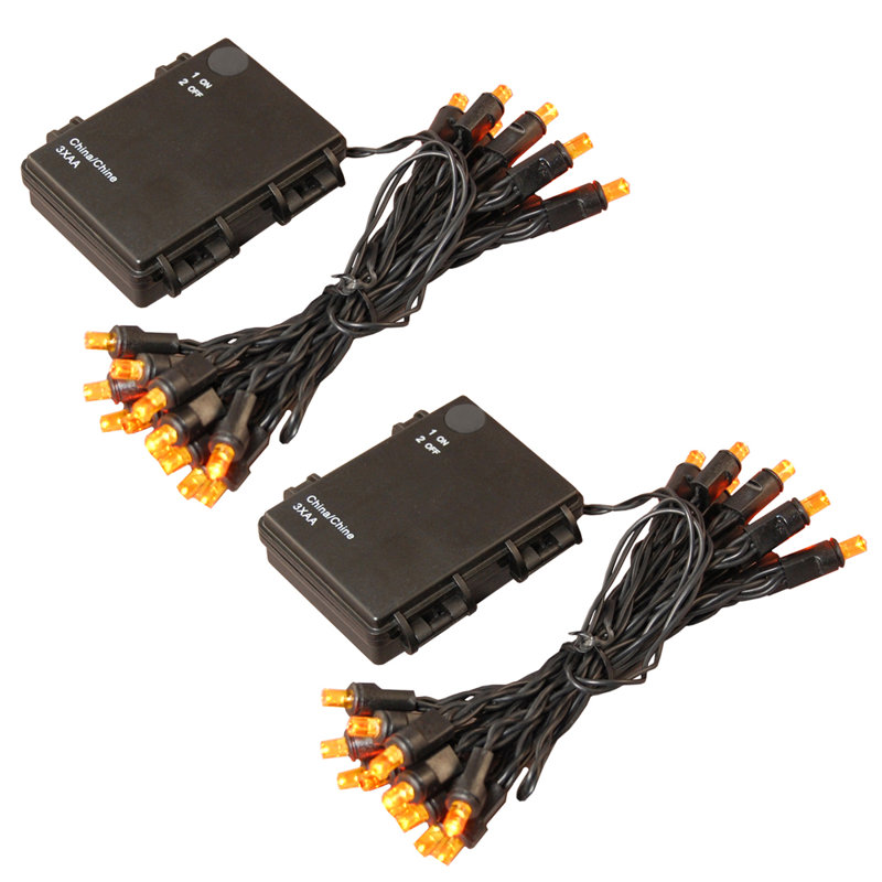 Battery Operated LED Mini String Lights, Orange