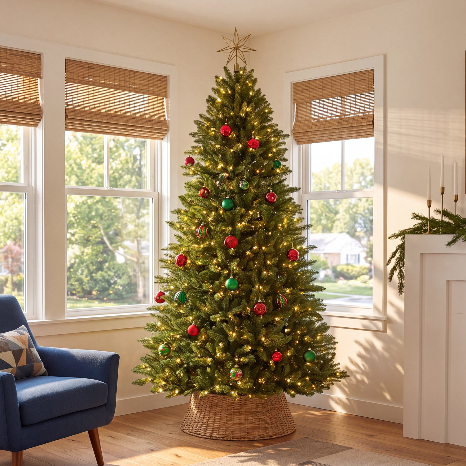 Fraser 90' Lighted Artificial Christmas Tree