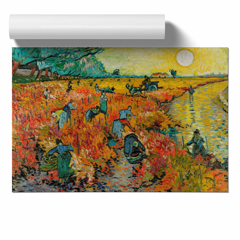 Red Vineyard at Arles by Vincent van Gogh - Frameless Print, 21cm H x 30cm W x 0.1cm D