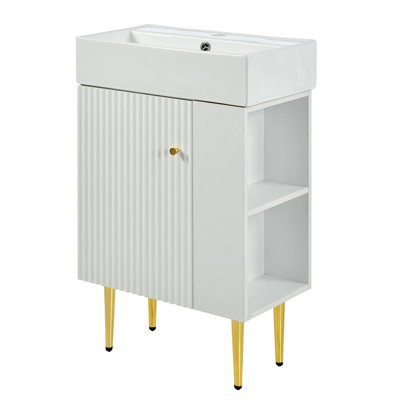Meuble-lavabo blanc 21,6 po
