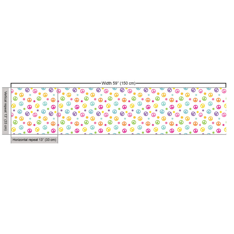 Charlesten Peace Lifestyle Sign Slogan Celebration Merry Jolly Happy Multi-Purpose Fabric