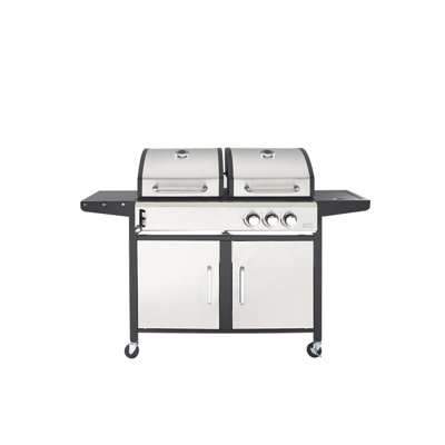 58.27"Outdoor gas and charcoal dual-purpose barbecue grill for the courtyard