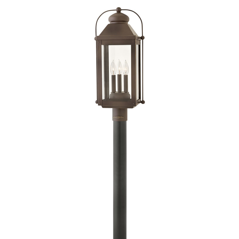 Anchorage Outdoor 3-Light Lantern Head, Light Oiled Bronze