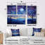 Indigo Dreams III - Ensemble d'art mural abstrait 4 paysages-1380709213-1380709212