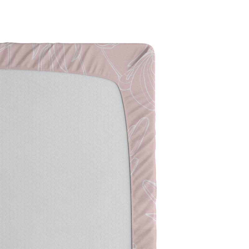 Drap-housse Ambesonne Garden Scene Spring Boho Minimalist Rose White, Drap-housse de taille simple
