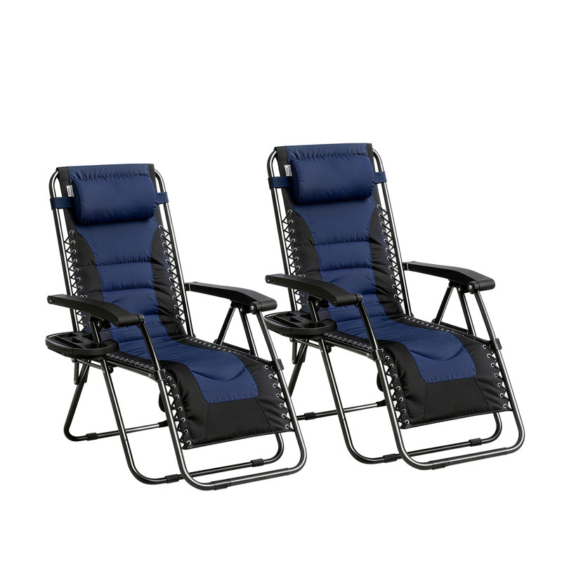 Folding Recliner Chair, Blue