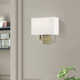 Willow 2 Light Steel Dimmable Corner Wall Light