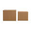 Ensemble de 2 tables basses cubiques en bois naturel