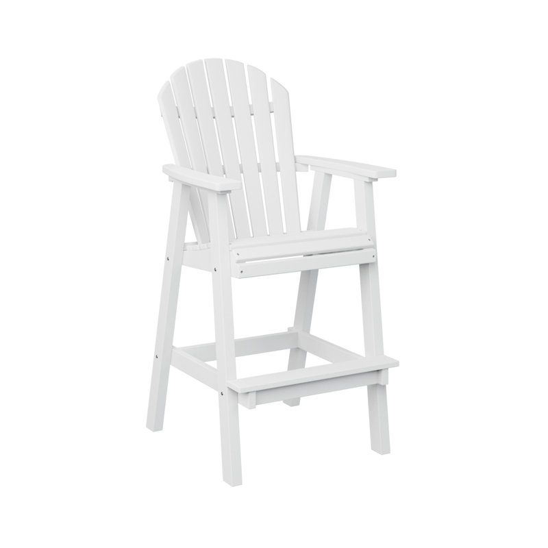 Chaise d'extérieur à dossier Comfo, Blanc, 30"