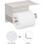 Porte-papier hygiénique auto-adhésif de taille standard avec tablette pour téléphone - Acier inoxydable antirouille - 2 méthodes d'installation - Pour salle de bain / salle de bain-127739808