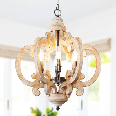Luminaire suspendu style campagnard à 6 lumières style campagnard style lustre rustique en bois de style campagnard Farmhouse