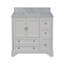 Tilford 36" Single Bathroom Vanity Set with White Cabinet and Carrara Marble Countertop-1178591876-1185249945