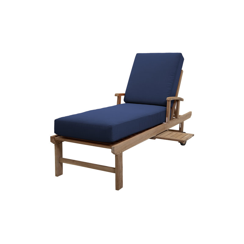 Monterey Outdoor 2 - Piece Teak Conversation Set, Navy Sunbrella®