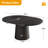 55 Inch Oval Dining Table With Wood Base For Dining Room, Kitchen-339846583