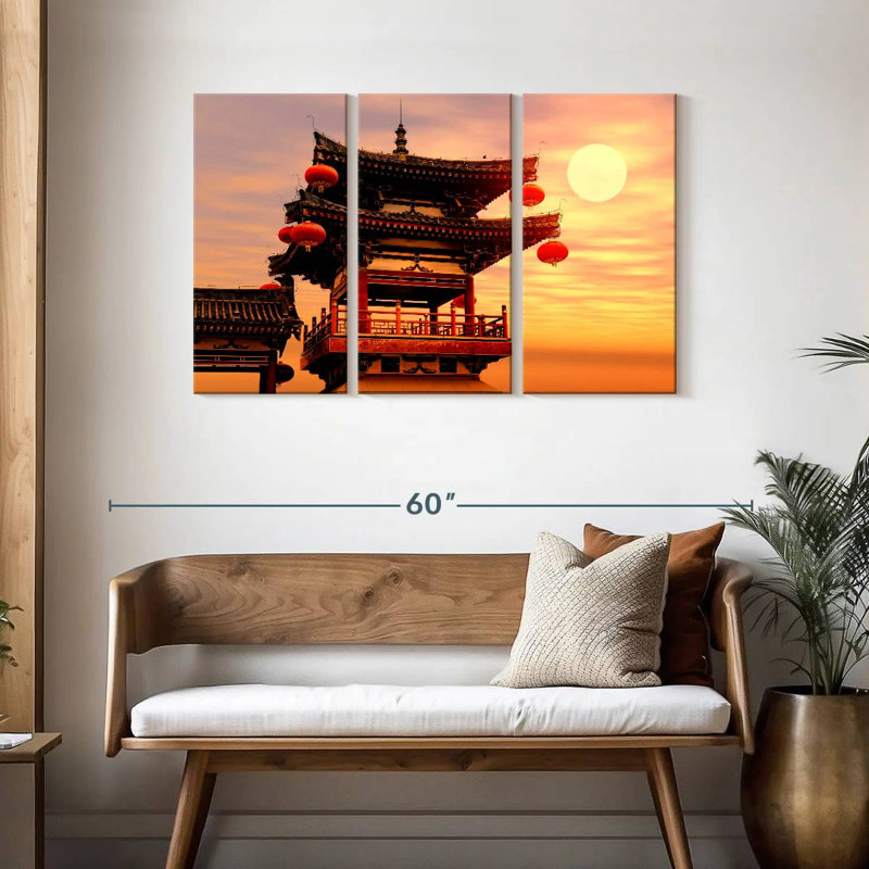 Adella Chinese Temple, 28" H x 45" W