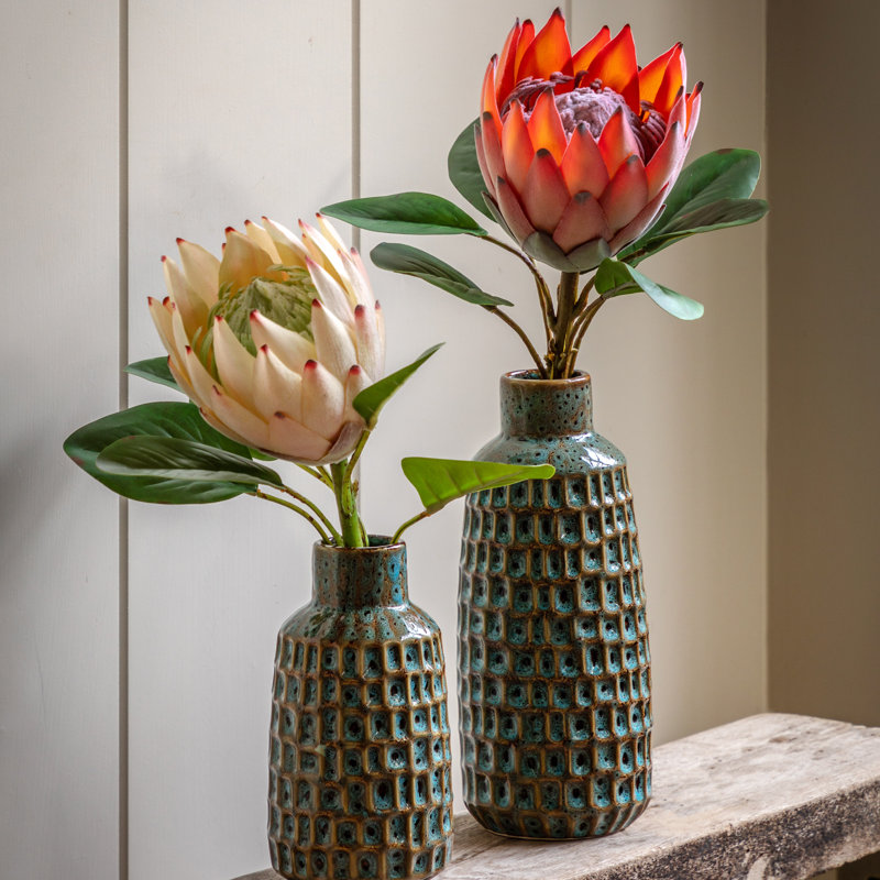 Faux Stem Tropical Arrangement 470mm (12pk), Orange