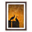 Silhouette of Two Peacocks - Picture Frame Painting Print-56738750-56738747