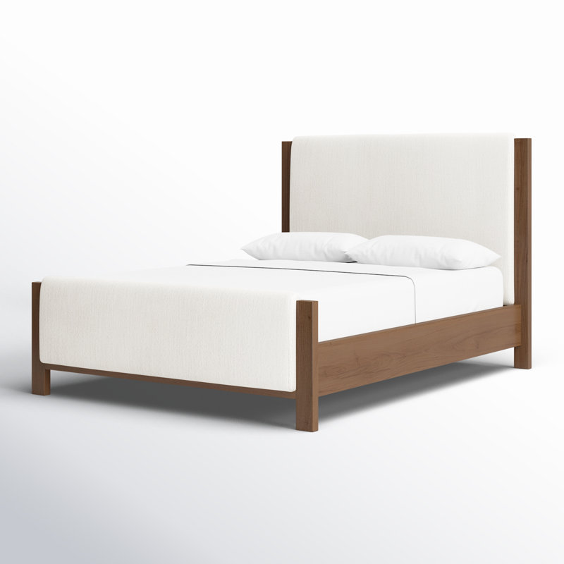 Willem Solid Wood Bed, Queen, Crypton Wayfarer Snow