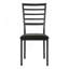 Ensemble de 4 chaises de salle à manger à finition noire
