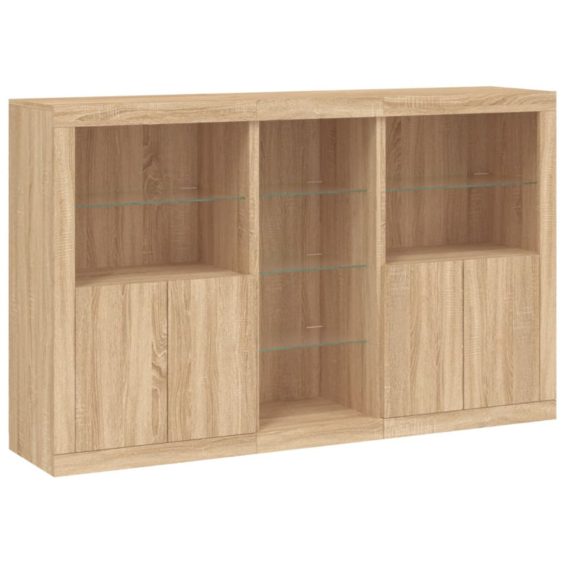 Azizbek 162cm Sideboard, Sonoma Oak