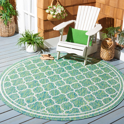 Tapis d'intérieur / extérieur à motif géométrique Almine Performance