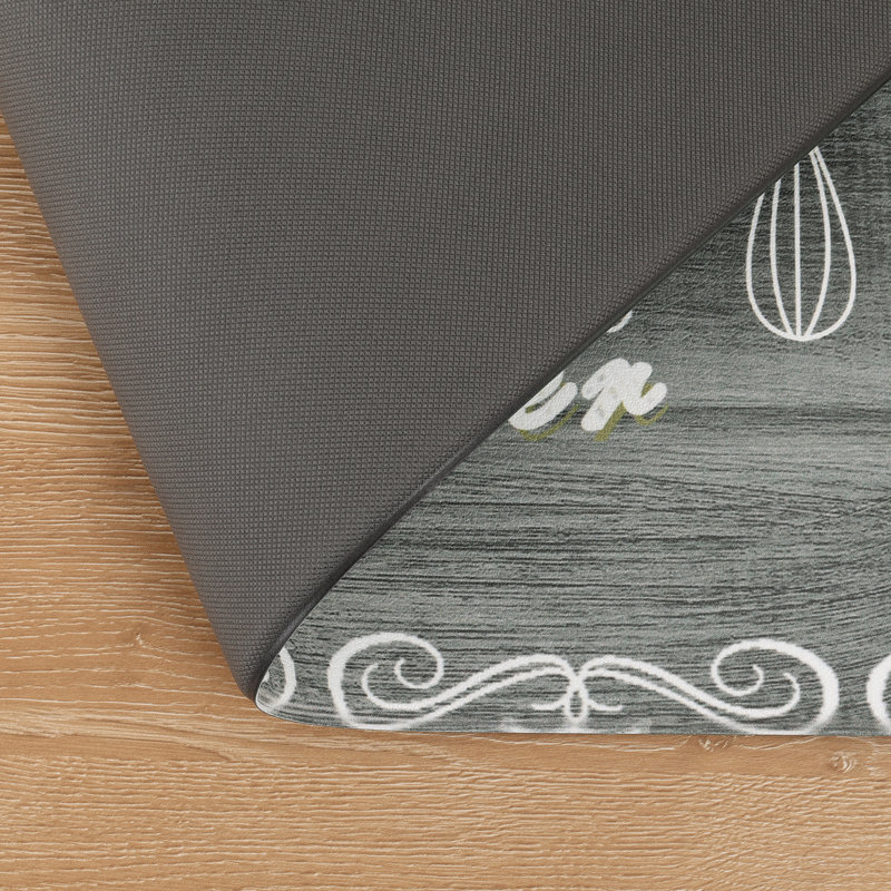 Tapis de cuisine antidérapant et antidérapant (ensemble de 2), Gris, Tapis de couloir 17 po x 28 po + 17 po x 48 po