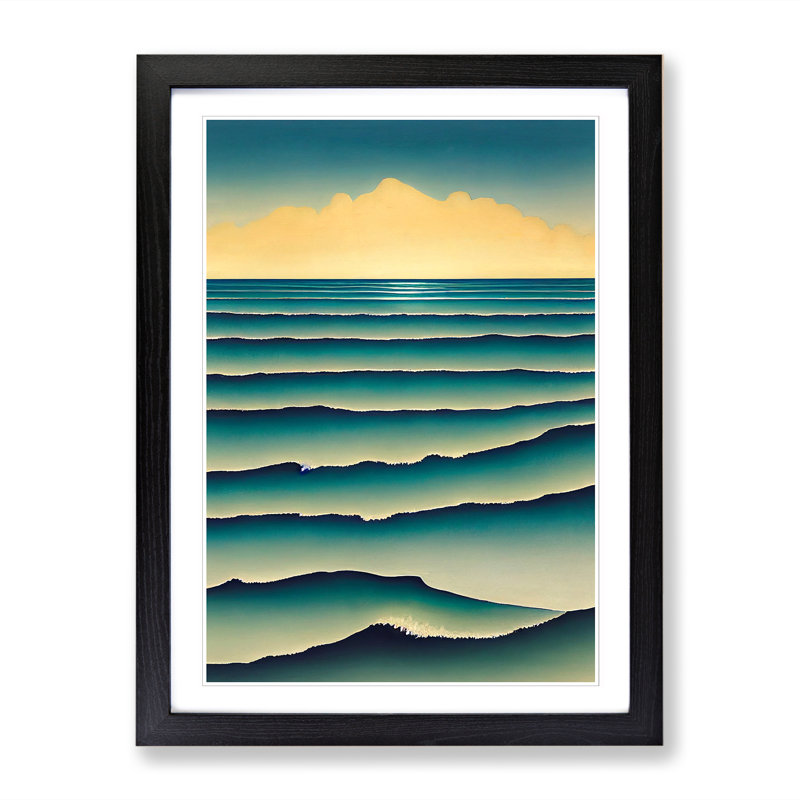 Ocean Art Vol.1 - Picture Frame Print, Black, 64cm H x 46cm W