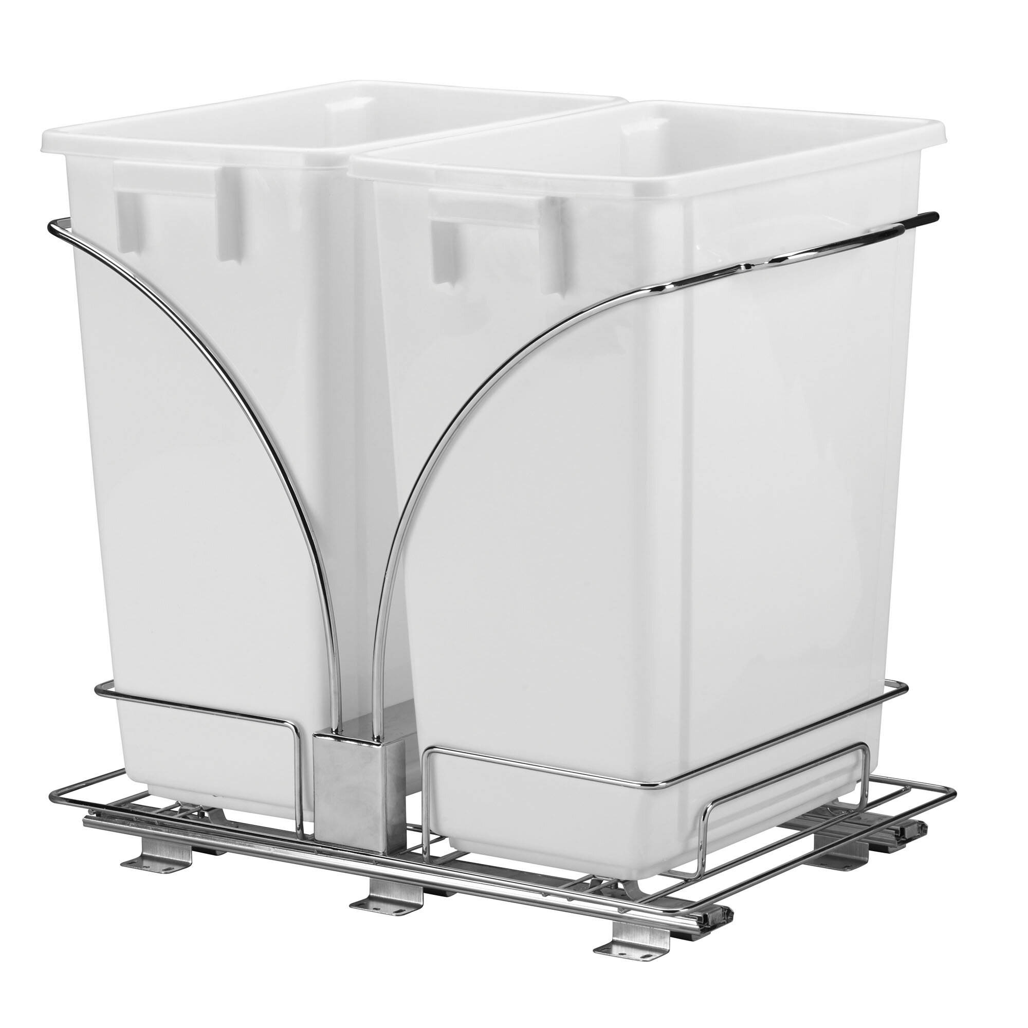 Jahiem 9 Gallons Steel Open Pull Out Trash Can