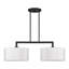 Grand lustre linéaire noir 2 lumières Ackley-164975932