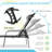 Patio Chaise Lounge with Headrest & Adjustable Reclining Back, Outdoor Poolside Lounge-916026566