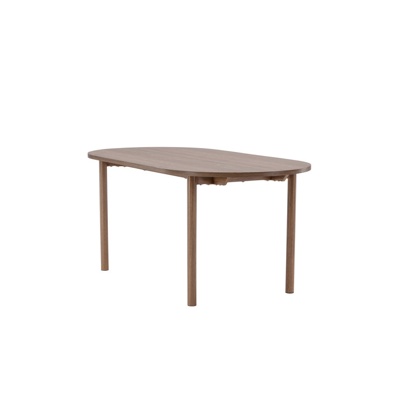 Binca Oval Metal Base Dining Table, 75cm H x 180cm L x  90cm W, Nature