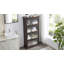 Vitrine à 4 niveaux avec portes rabattables, idéale pour les objets de collection et de décoration intérieure, solution de rangement durable et élégante-1215163716