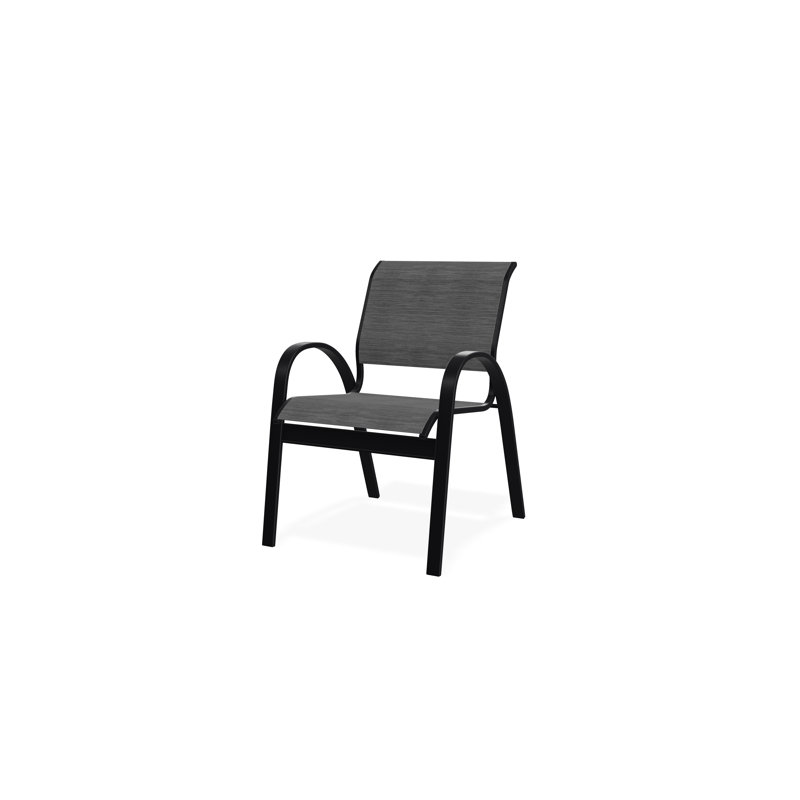 Aruba II Outdoor Dining Chair, Collect Charcoal, Black