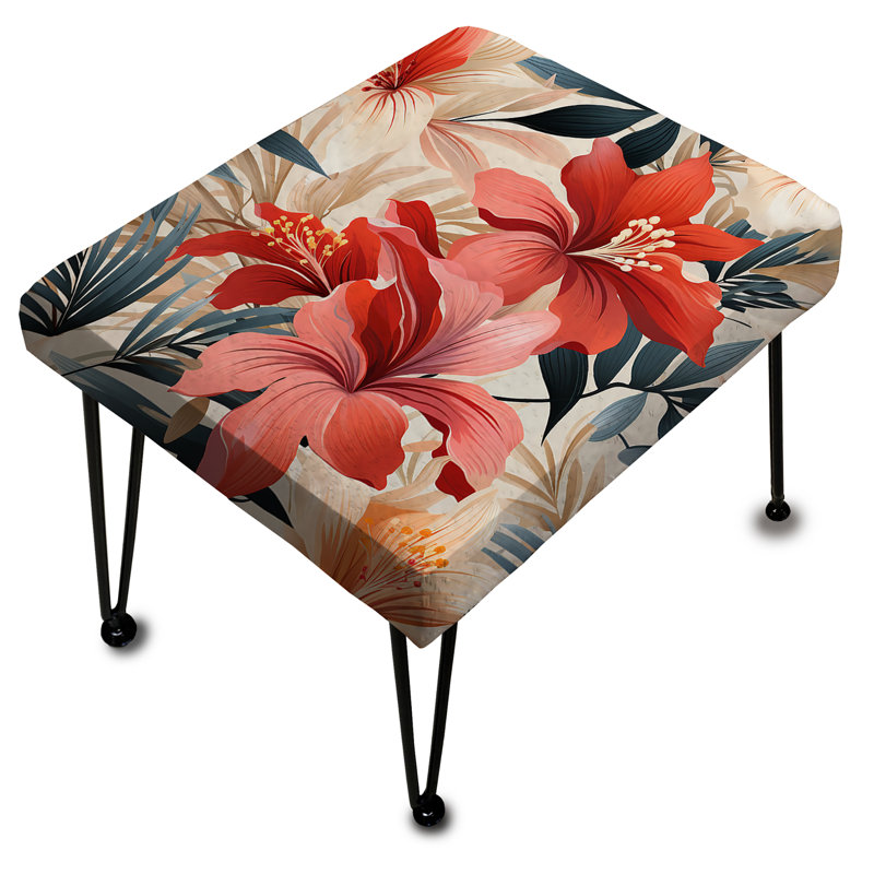 Tropical Whisper Tropical Motif II - Repose-pieds rectangulaire Tropical
