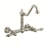 Whitehaus Wall Mount Faucet with Long Traditional Swivel Spout and Solid Brass Side Spray-55870695-93232840