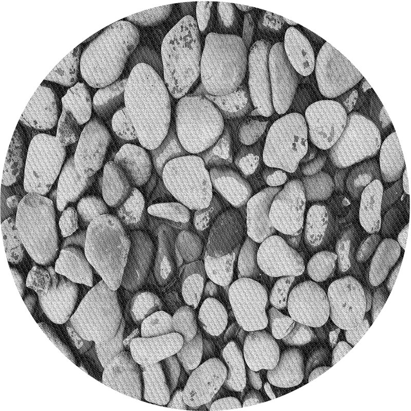Tapis gris Amar, Rond 7 pi