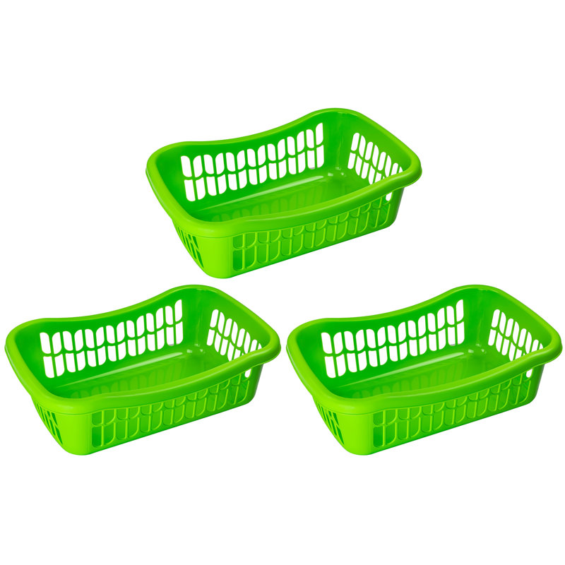Panier en plastique, Bleu, 3
