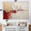 Minimalisme, horizon rouge et or, ensemble d'art mural sur toile abstraite-1496914688-1496914691
