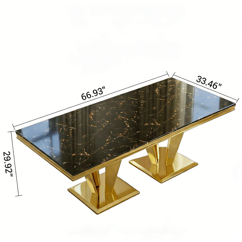 Table de salle à manger moderne, Noir