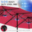 Parasol d'extérieur double face avec base incluse-1891274510