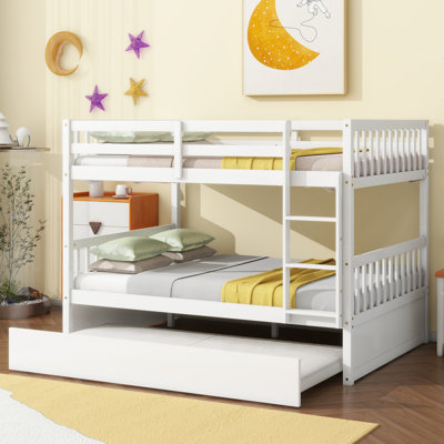 Sotion Solid Wood Standard Bunk Bed with Trundle by Harriet Bee