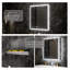 Armoire à pharmacie multifonctionnelle 30 * 32 pouces avec miroir intégré, éclairage latéral et avant et rétro-éclairé, avant et rétro-éclairé en aluminium, gradation continue, installation flexible-251757918