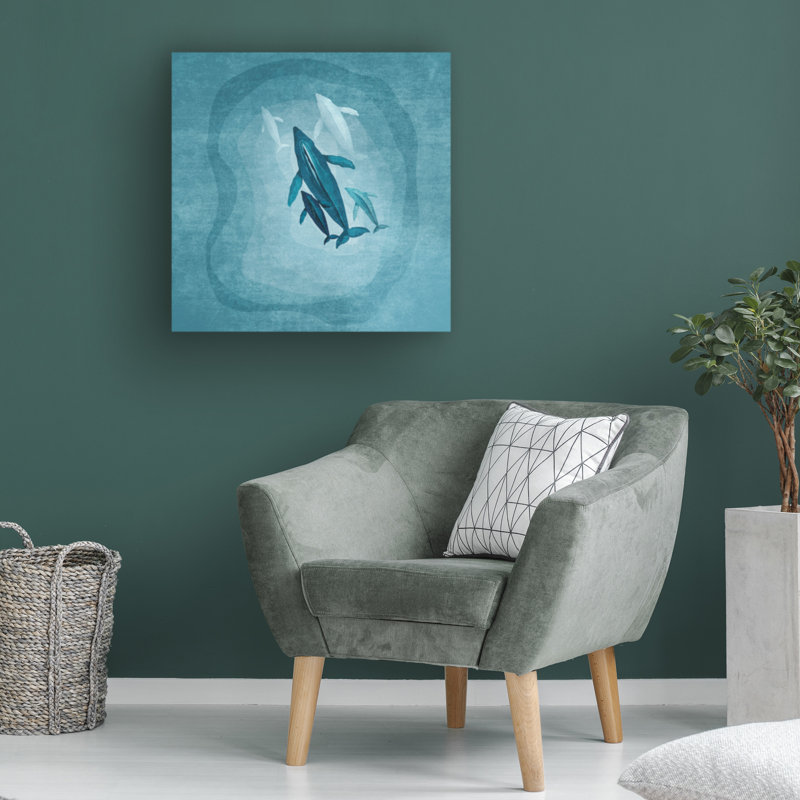 Art sur toile «Bachelor Emel Tunaboylu baleine», H 14 po x l 14 po