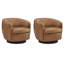 Fauteuil demi-tonneau en cuir Marcy Geniue-363861944-363861946